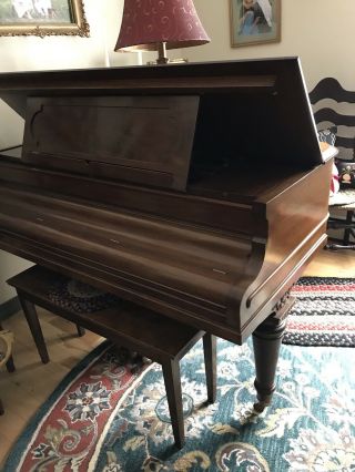 BOSTON Henry F Miller Baby Grand Piano Antique 1901 Useable 4