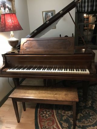 BOSTON Henry F Miller Baby Grand Piano Antique 1901 Useable 5
