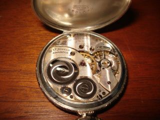 Vintage Elgin Pocket Watch 17 jewel size 12 adjusted dial & case runs well 2