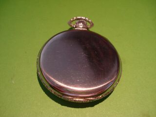 Vintage Elgin Pocket Watch 17 jewel size 12 adjusted dial & case runs well 8