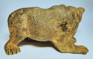19th Century Antique Russian Gilded Bronze Bear and Cub Statue 3