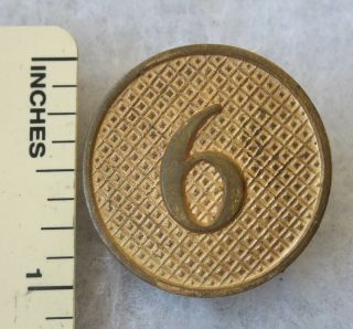 Post Ww1 Vintage Type Ii Us Army Enlisted Collar Disk 6th Regiment