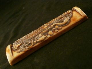 WOW Pure Chinese Bone Hand Carved Wealth God Pendant C107 5