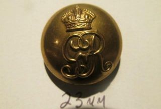 Corps Of Royal Military Police Wwi Era 23mm Brass Uniform Button King George V