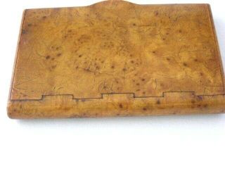 Antique Birds Eye Maple With Dove Tailed Hinge Wood Card Or Cigarette Box