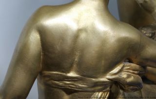 Antique Joseph Gustave Cheret Dore Bronze 11x6x12 Woman French Sculpture 11
