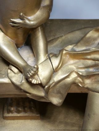 Antique Joseph Gustave Cheret Dore Bronze 11x6x12 Woman French Sculpture 8