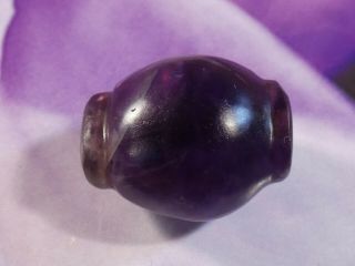 Ancient Pyu Purple Amethyst Collar Shape Bead Robust 28.  6 By 16 By 14 Mm Tops