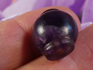 ANCIENT PYU PURPLE AMETHYST COLLAR SHAPE BEAD ROBUST 28.  6 BY 16 BY 14 MM TOPS 4