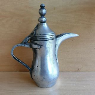 62 Old Antique Islamic Arabic Saudi Nizwa Dallah Pewter Pot