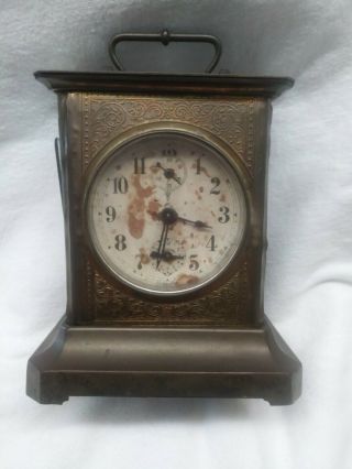 Antique Junghans Carriage Clock Time And Music Box Alarm Not Running