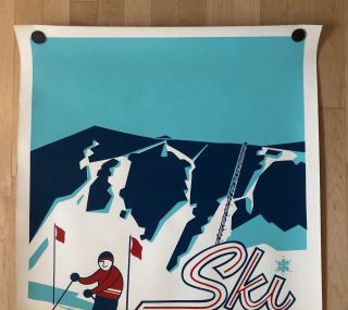 Vintage Poster SKI SNOW KING MOUNTAIN JACKSON HOLE Wyoming Travel Rare 2