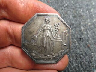 Wwi French Societe Generale De Credit Industriel Et Commercial Medallion - Silver