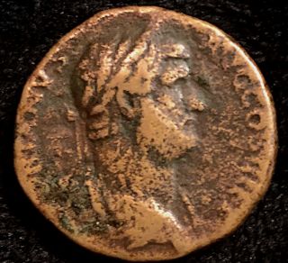 Hadrian 136ad Ancient Roman Ae Sestertius Restitvti Africae 30mm 24.  9g