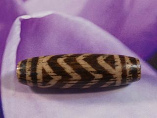 ANCIENT PUMTEK PYU BEAD  4 ZIG ZAG TIGER 