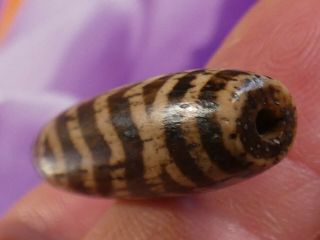 ANCIENT PUMTEK PYU BEAD  4 ZIG ZAG TIGER 