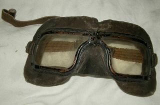Ww2 British Raf Flying Goggles Aviator Missing Joint Pin,  Steampunk