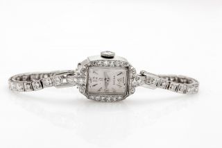 Antique 1950s $5000 1.  50ct Vs G Diamond Omega Ladies Watch