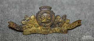 Ww1 Cef 219th Battalion (nova Scotia Highlanders) Scroll Collar Badge (inv17792)