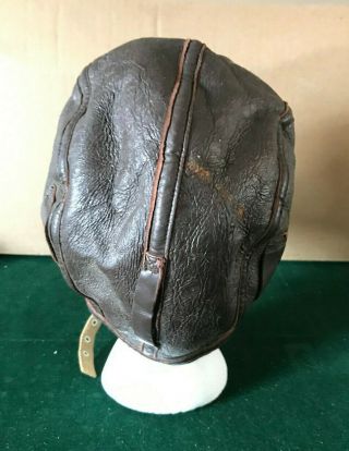 Rare Vintage WW2 Leather Aviators Flight Pilot Bomber Helmet & Goggles Historic 4