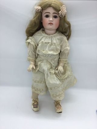 Antique Germany Bisque Head Doll Composition Body Jointed 20 " Fully Dressed
