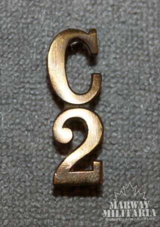 Ww1 Cef 2nd Battalion (eastern Ontario) C Over Number Badge (inv17779)