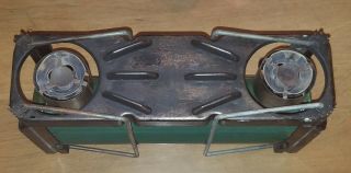 Vintage 1944 US Military Coleman 2 Burner Gas Field Stove 523 Army US MD 8