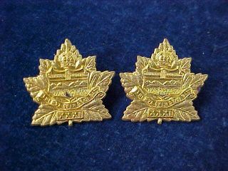 Orig Ww1 Collar Badges 31st Battalion - Alberta Regiment