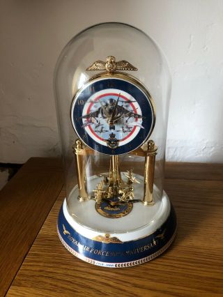 Rare Vintage Raf Annivarsary Mantle Clock