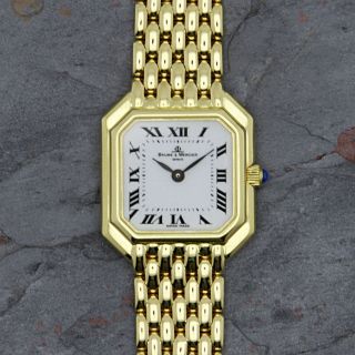 Baume & Mercier Geneve 18259 18k Yellow Gold Quartz Ladies Watch