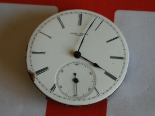 Vintage Louis Matile Locle Key Wind Key Set Pocket Watch Movement -