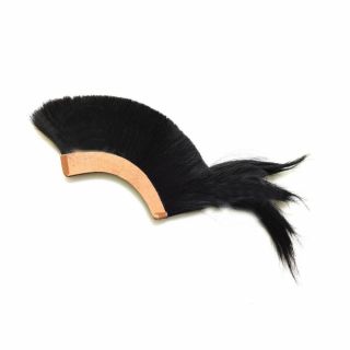 Black Plume Black Crest Brush Natural Horse Hair For Corinthian Helmet Armour