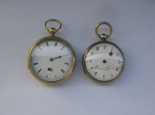 Two (2) Vintage Pocket Watches Or Restore