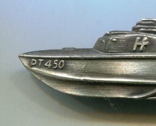 WWII US Navy USN Sterling PT Boat badge PT 450 4