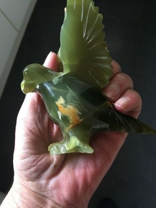 Antique Vintage Chinese Jade?? Agate Carved Bird