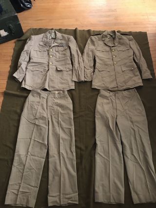 Vintage U.  S.  Navy Officer Summer Dress Khaki Uniform Ww2 Wwii Korea Korean War