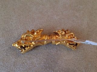 Antique Two - headed Dog Diamond Brooch / Pin 18K Yellow Gold - HM1457SN 6