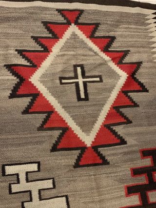 Antique 1800’s Native American Navajo Hand Knit Rug 3