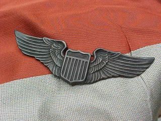 Wwii Usaaf 3 1/4 " Pilot Wings - Sterling Juarez