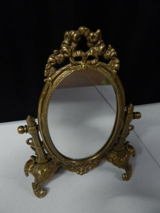 Gatco Ornate Dresser Vanity Mirror Solid Brass Made In India 11x5