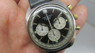Vintage Datron Hs 360 Mens Watch Chronograph Panda Automatic Sub Sea Ss Movado
