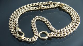 Antique Gold Filled Pocket Watch Curb Chain Fob