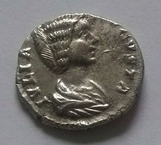 Rare Ancient Roman Silver Coin Denarius Julia Domna Marcus Aurelius Juno