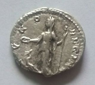Rare ancient Roman silver coin denarius Julia Domna Marcus Aurelius Juno 2