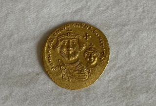Heraclitus And Constantine Ancient 24 Kt Gold Coin 2