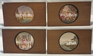 4 Magic Lantern Slides: Galley Ships in Ancient Sea Battle Salamis & Thermopylae 5