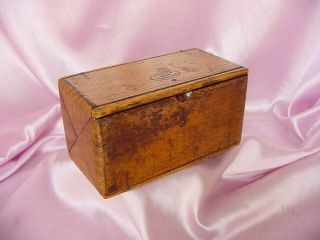 Antique 1889 Wood Folding Instrument Tool Box Old Vintage Oak Chest