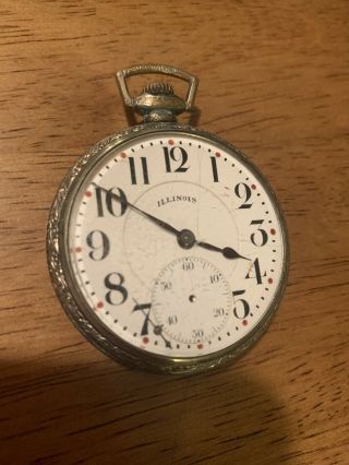Illinois Pocket Watch 17 Jewels 1921 Runs