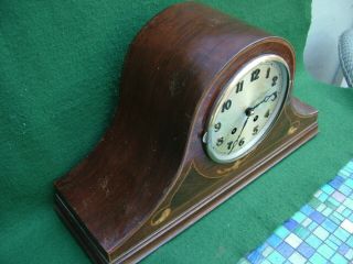 INLAID 1930’s ART DECO MANTLE CLOCK in,  WITHOUT GLASS 2