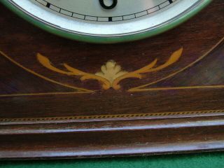 INLAID 1930’s ART DECO MANTLE CLOCK in,  WITHOUT GLASS 3